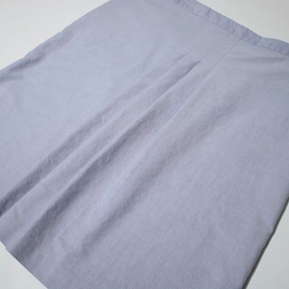 Brooks Brothers Light Blue Front Pleated Skirt 100% Cotton Women Size 10 (A3) - Picture 5 of 10